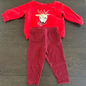 Baby Reindeer Sweater & Pants Outfit (9M)